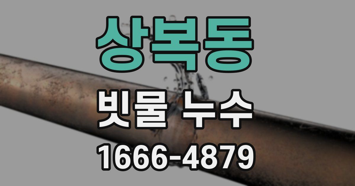 상복동 빗물 누수