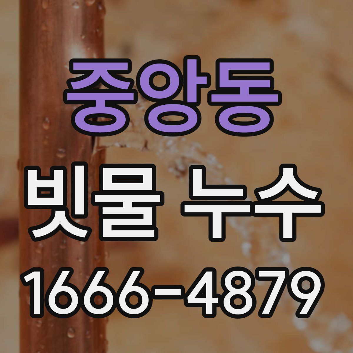 중앙동 빗물 누수