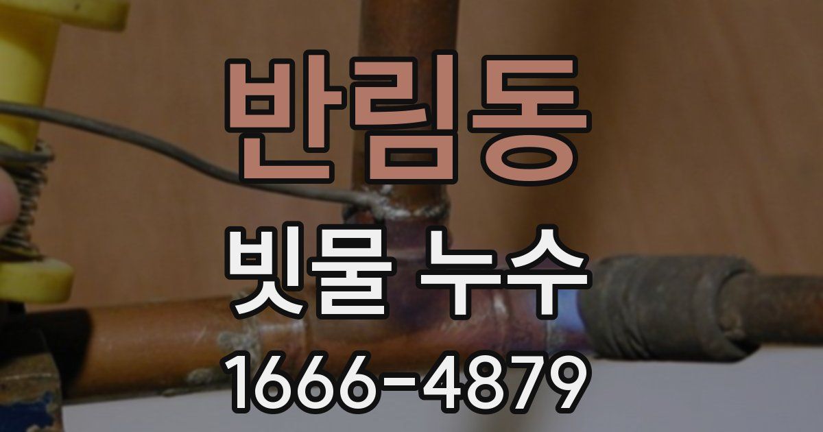 반림동 빗물 누수