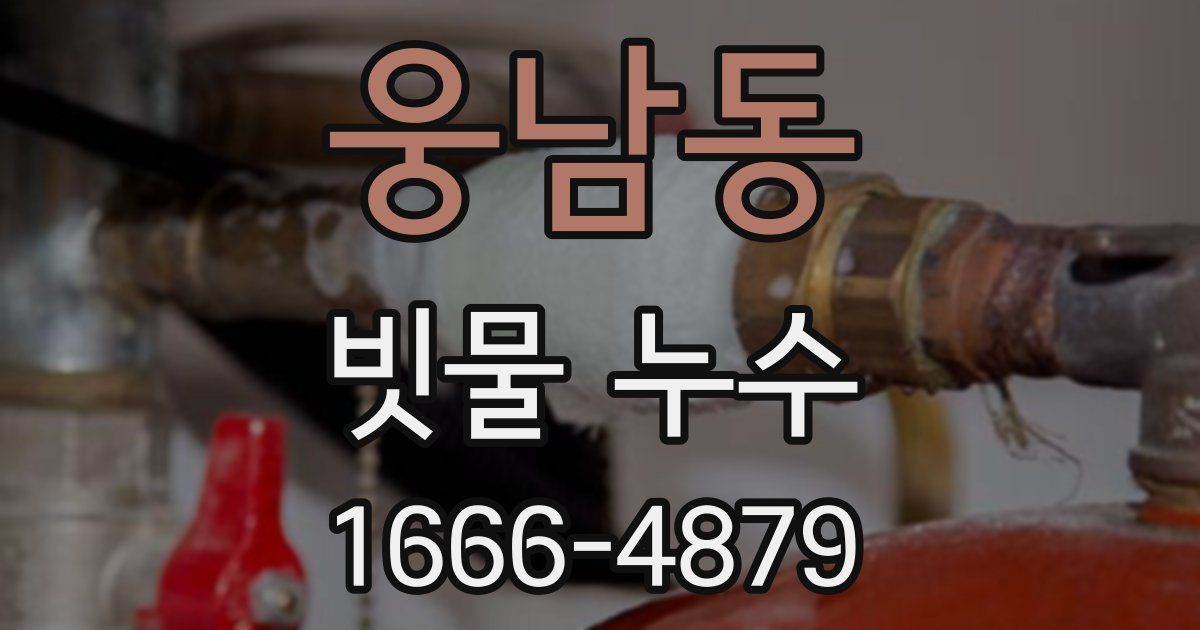 웅남동 빗물 누수