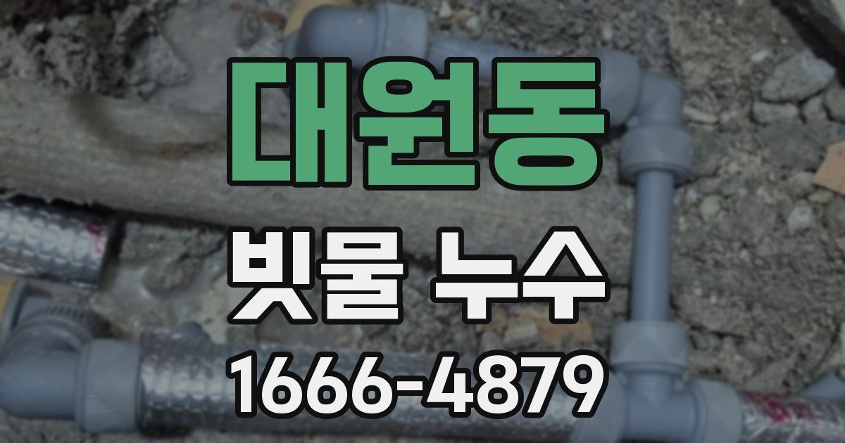 대원동 빗물 누수