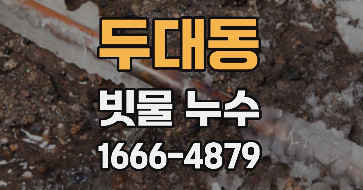 두대동 빗물 누수