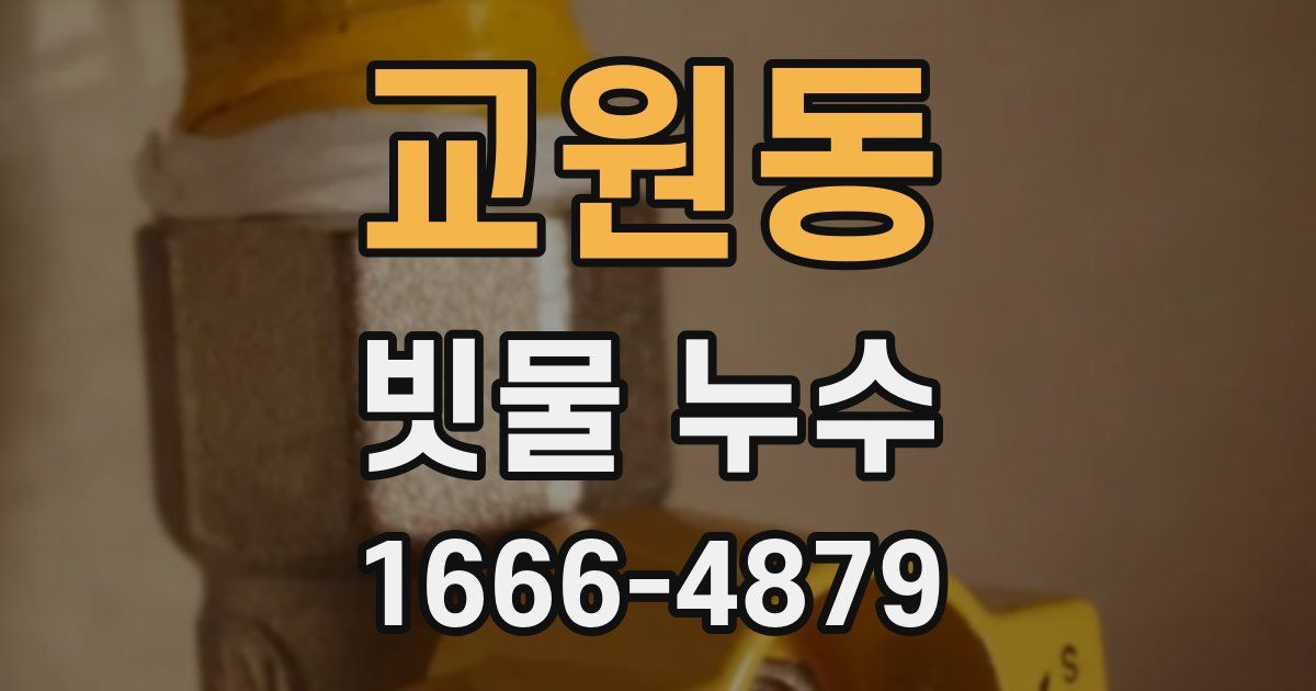 교원동 빗물 누수