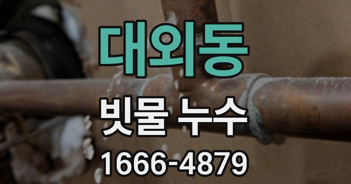 대외동 빗물 누수