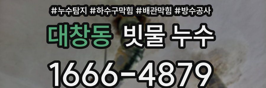 대창동 빗물 누수