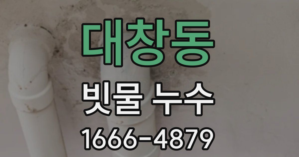 대창동 빗물 누수