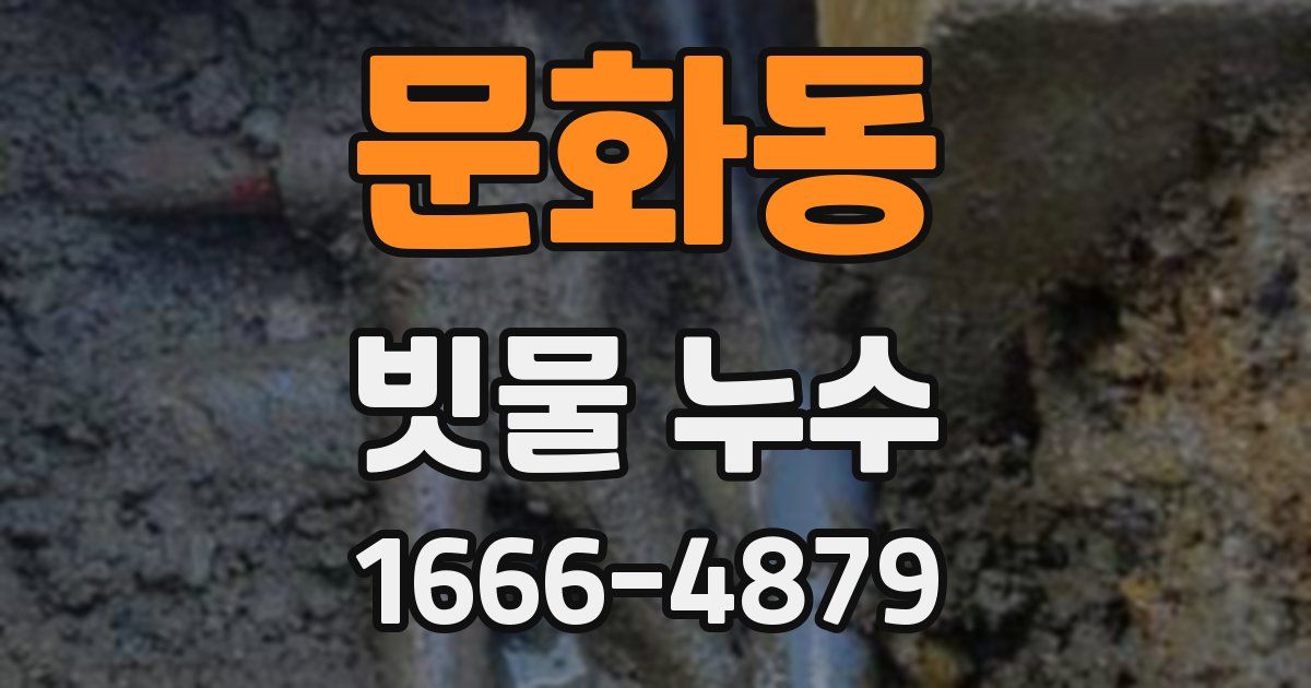 문화동 빗물 누수