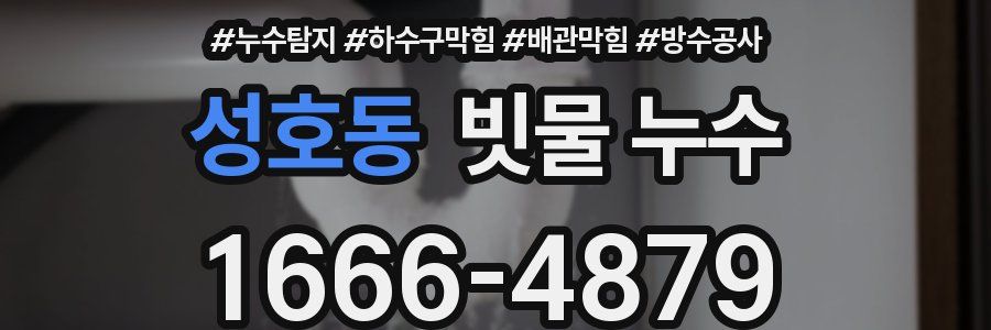 성호동 빗물 누수