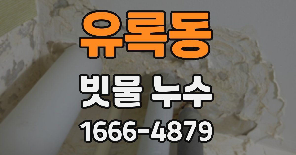 유록동 빗물 누수
