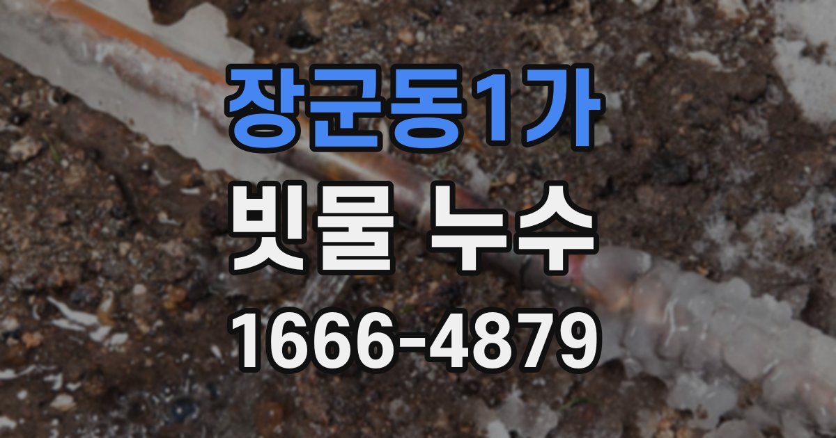 장군동1가 빗물 누수