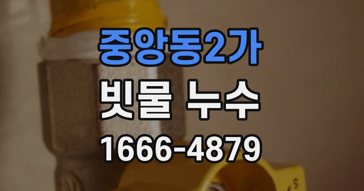 중앙동2가 빗물 누수