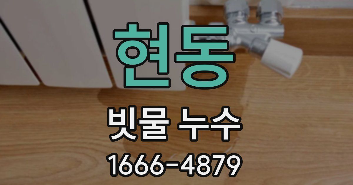 현동 빗물 누수