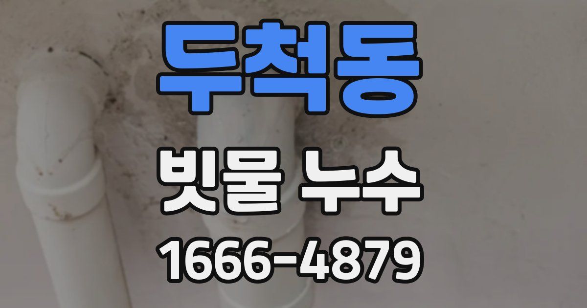 두척동 빗물 누수
