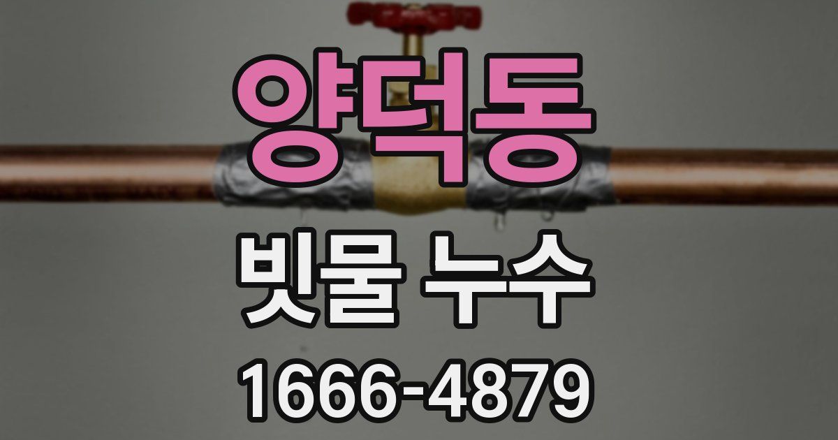 양덕동 빗물 누수