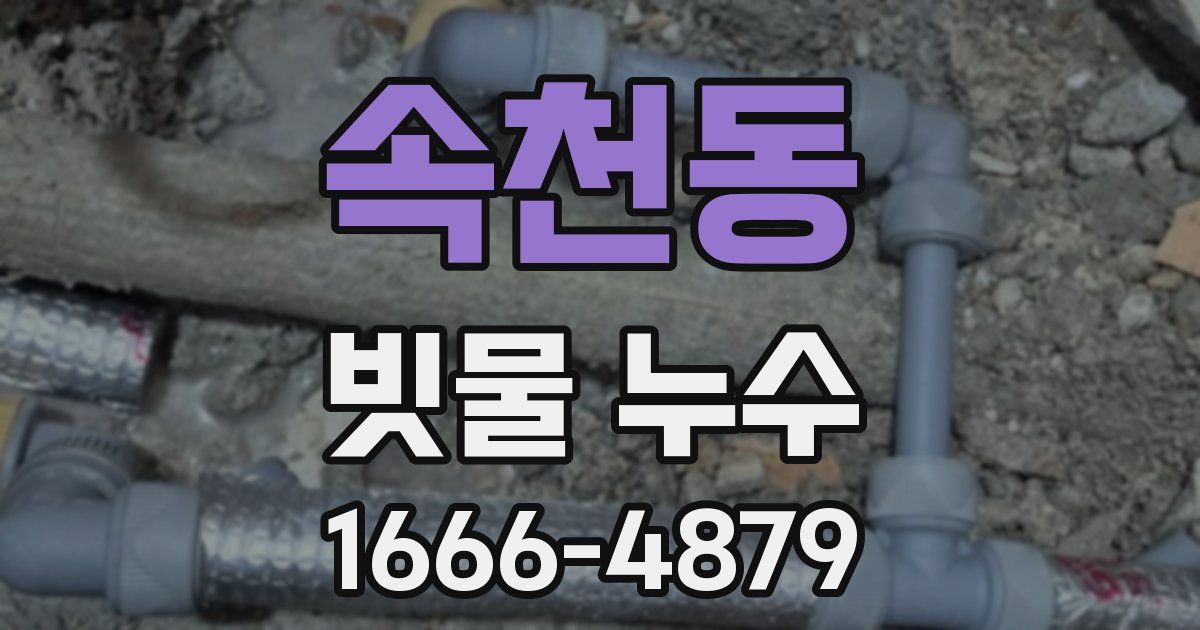 속천동 빗물 누수