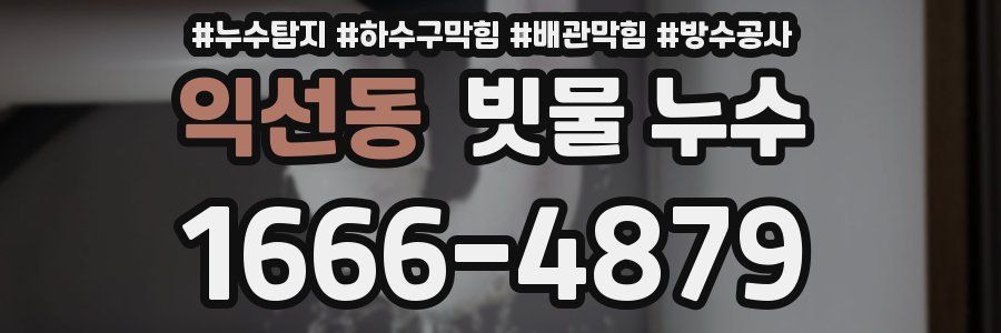 익선동 빗물 누수