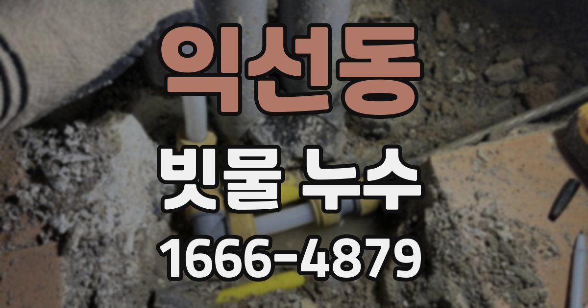 익선동 빗물 누수