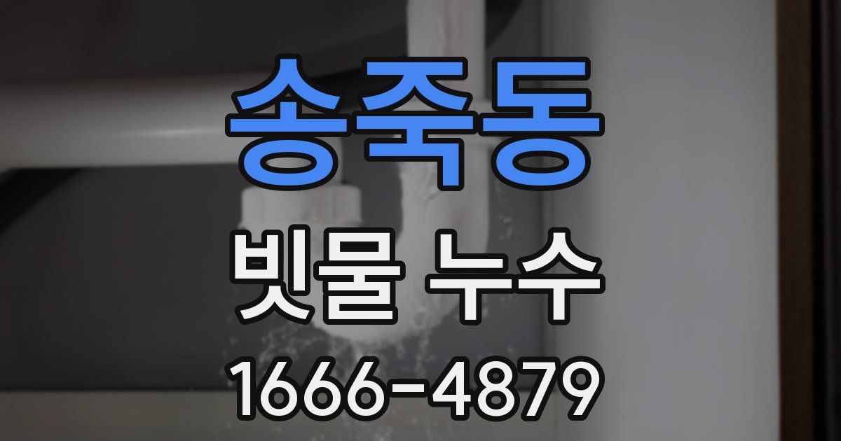 송죽동 빗물 누수