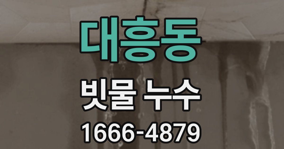 대흥동 빗물 누수