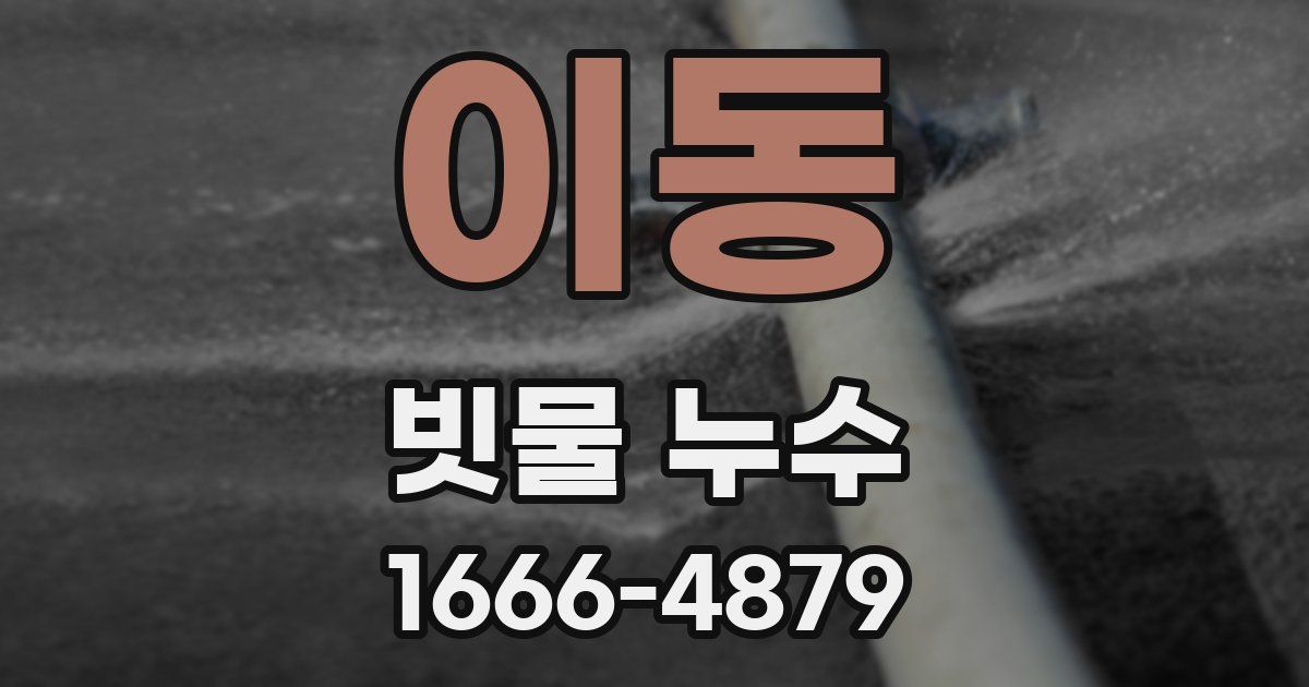 이동 빗물 누수