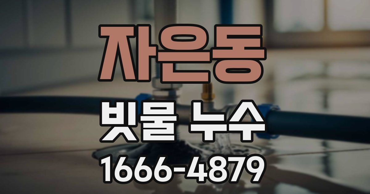 자은동 빗물 누수