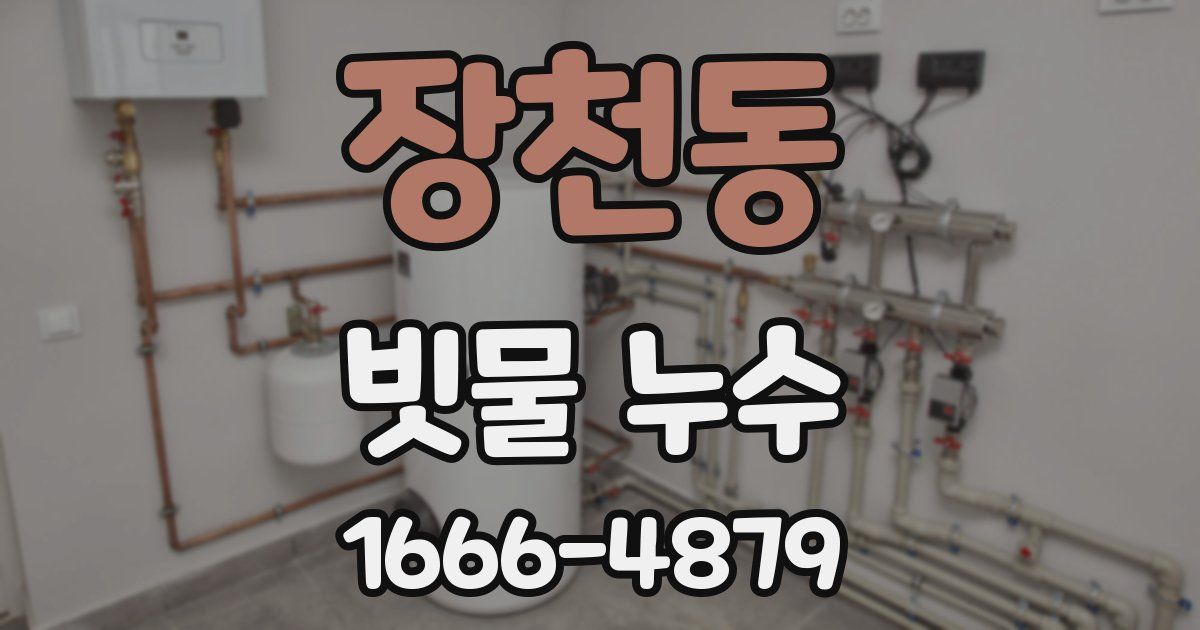 장천동 빗물 누수