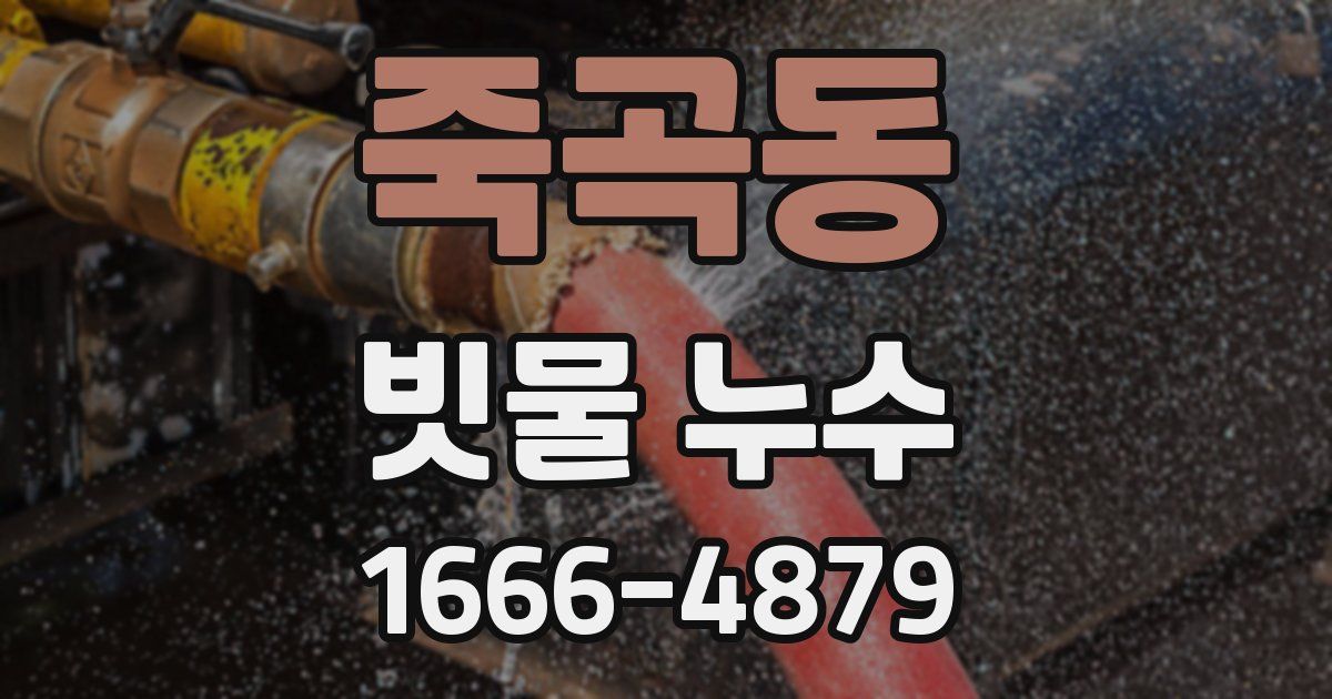 죽곡동 빗물 누수