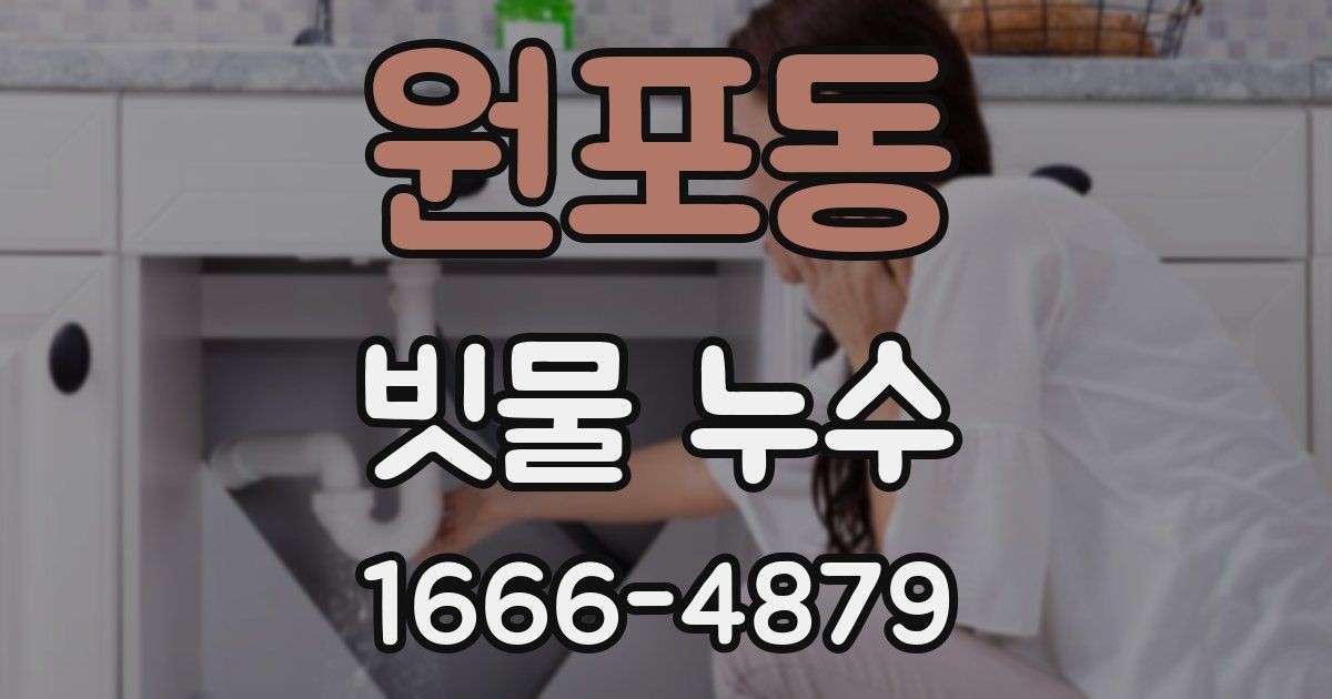 원포동 빗물 누수