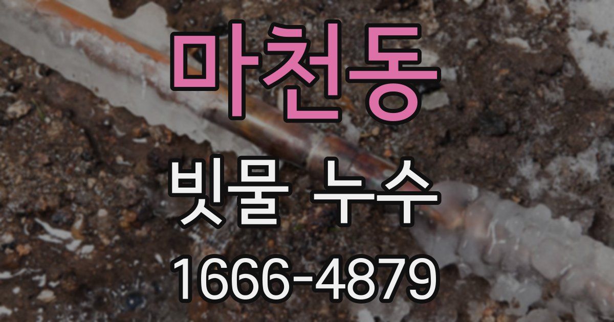 마천동 빗물 누수