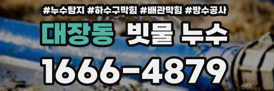 대장동 빗물 누수