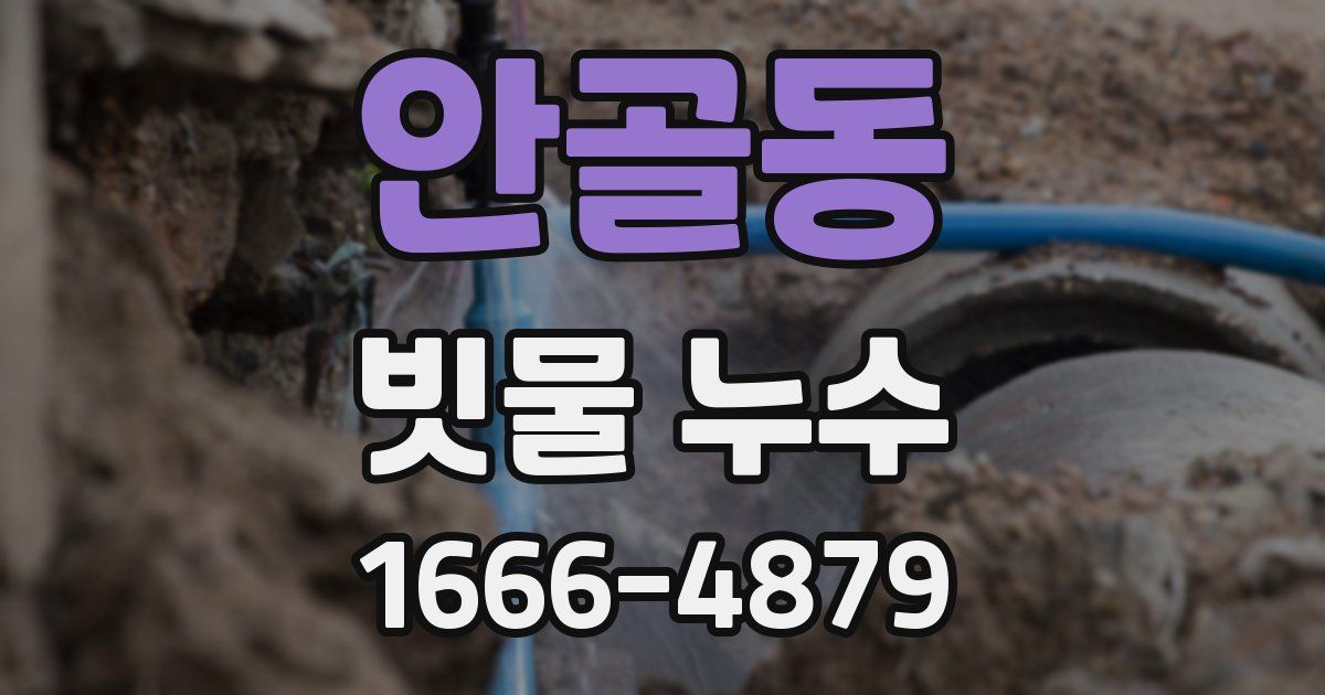 안골동 빗물 누수