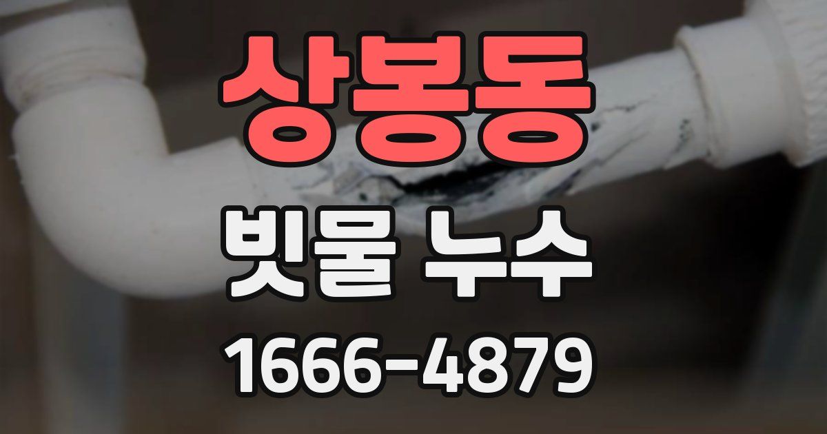 상봉동 빗물 누수