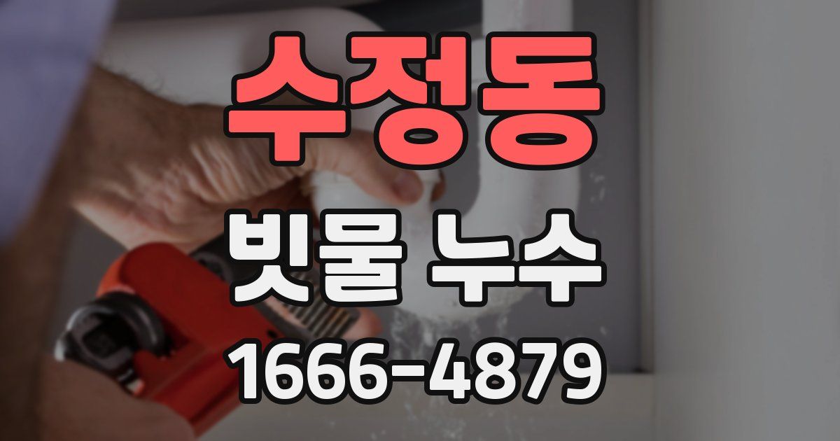 수정동 빗물 누수