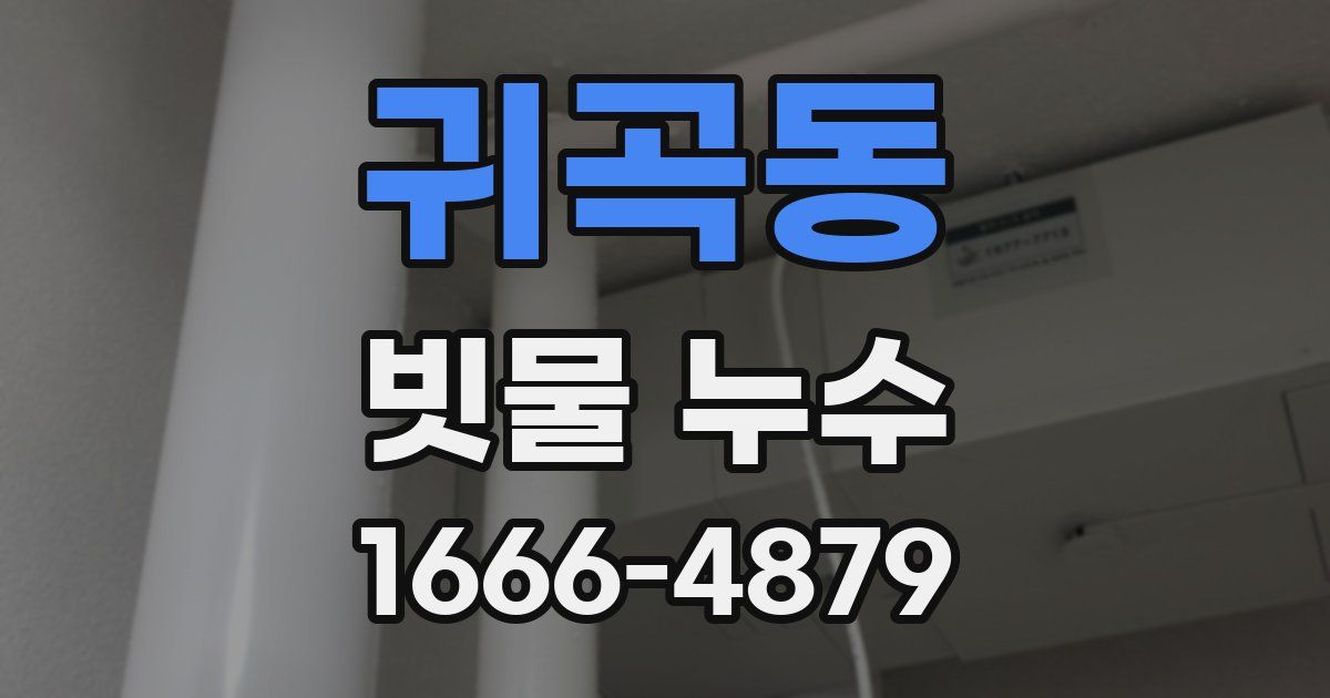 귀곡동 빗물 누수
