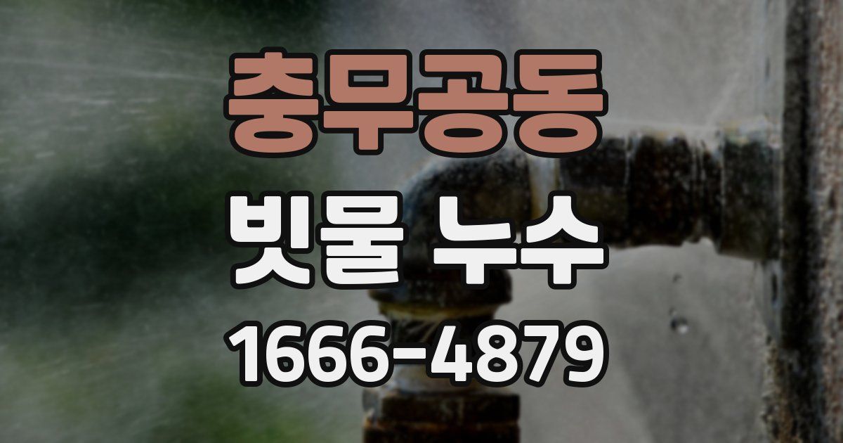 충무공동 빗물 누수