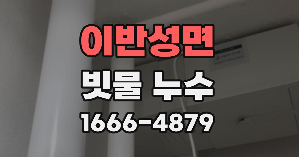 이반성면 빗물 누수
