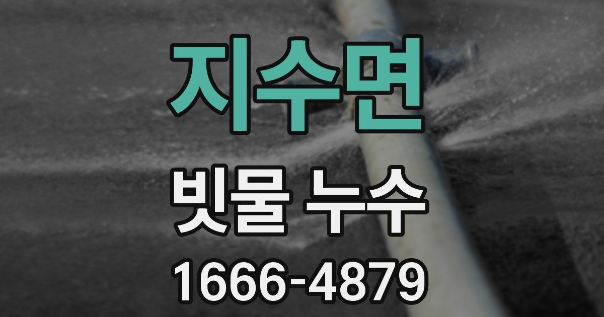 지수면 빗물 누수