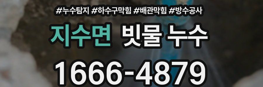 지수면 빗물 누수