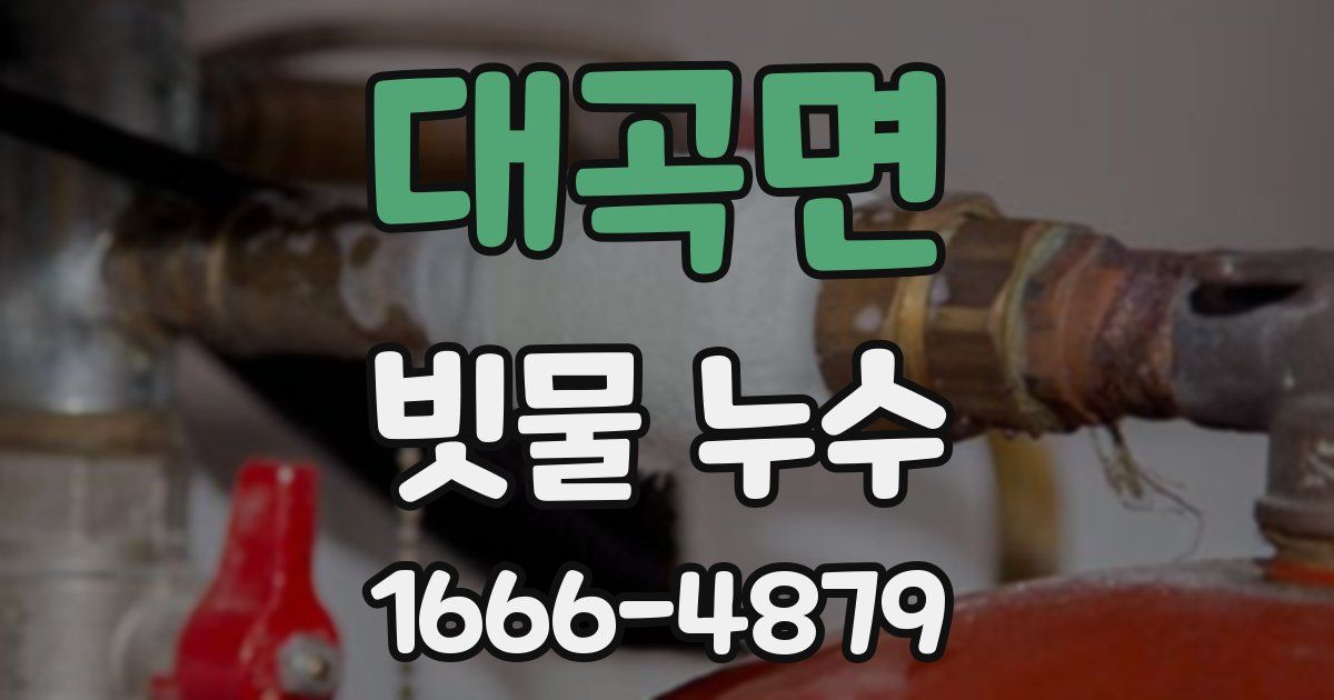 대곡면 빗물 누수