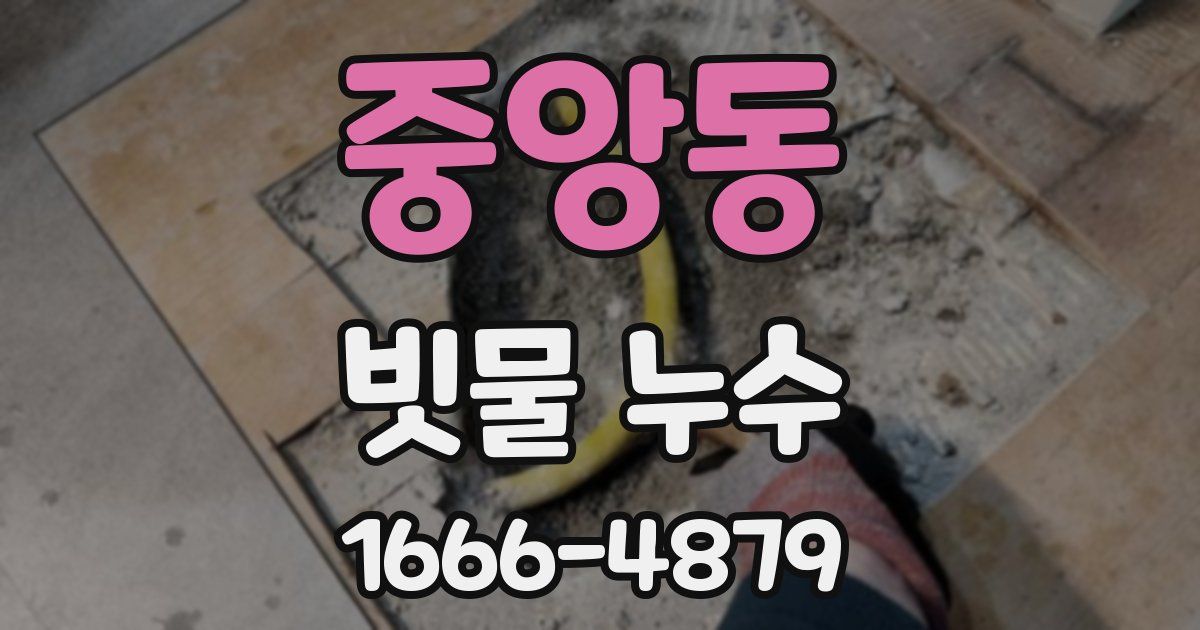중앙동 빗물 누수