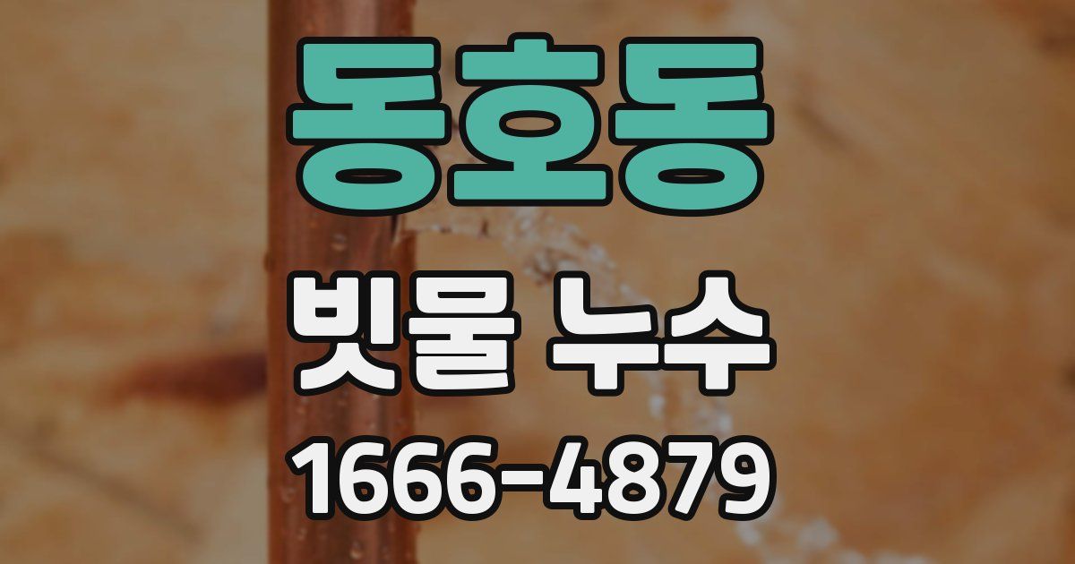 동호동 빗물 누수