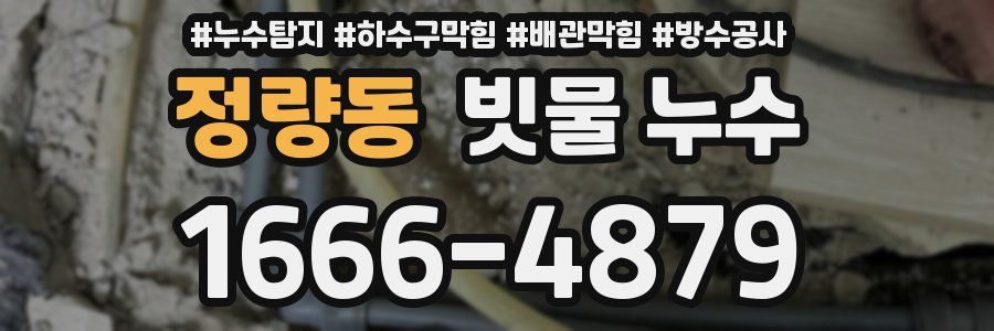 정량동 빗물 누수