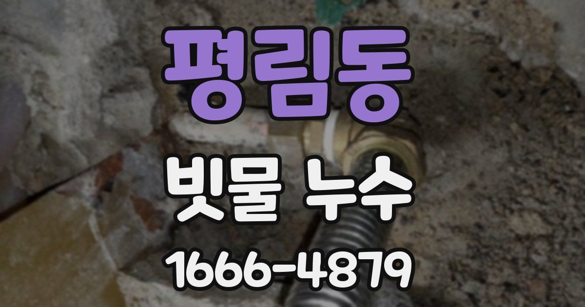 평림동 빗물 누수