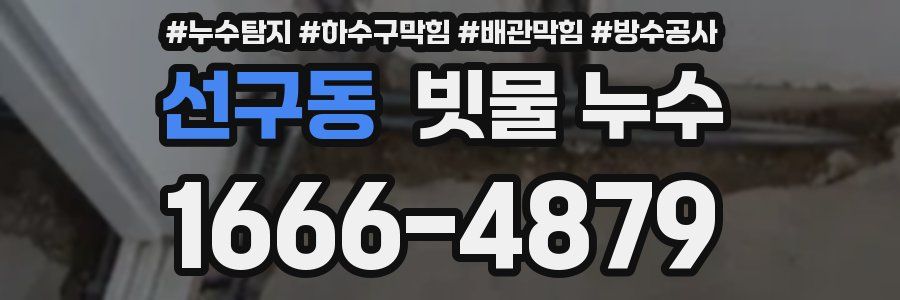 선구동 빗물 누수