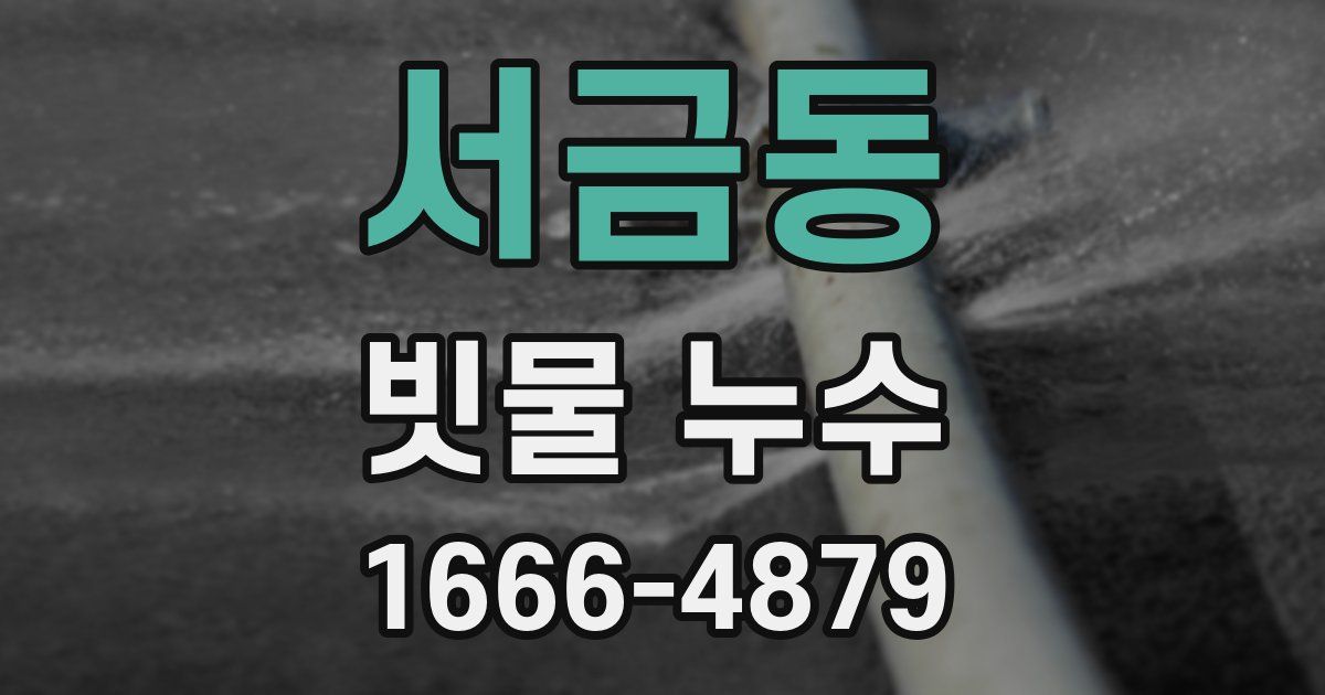 서금동 빗물 누수