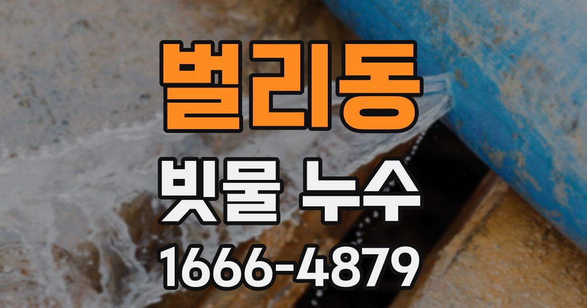 벌리동 빗물 누수
