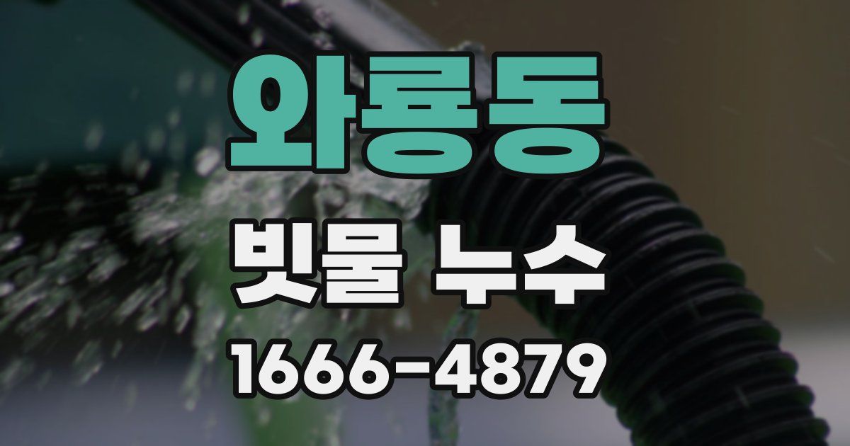 와룡동 빗물 누수