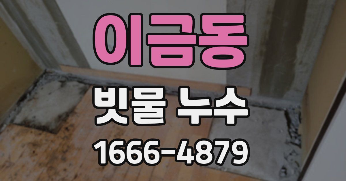 이금동 빗물 누수