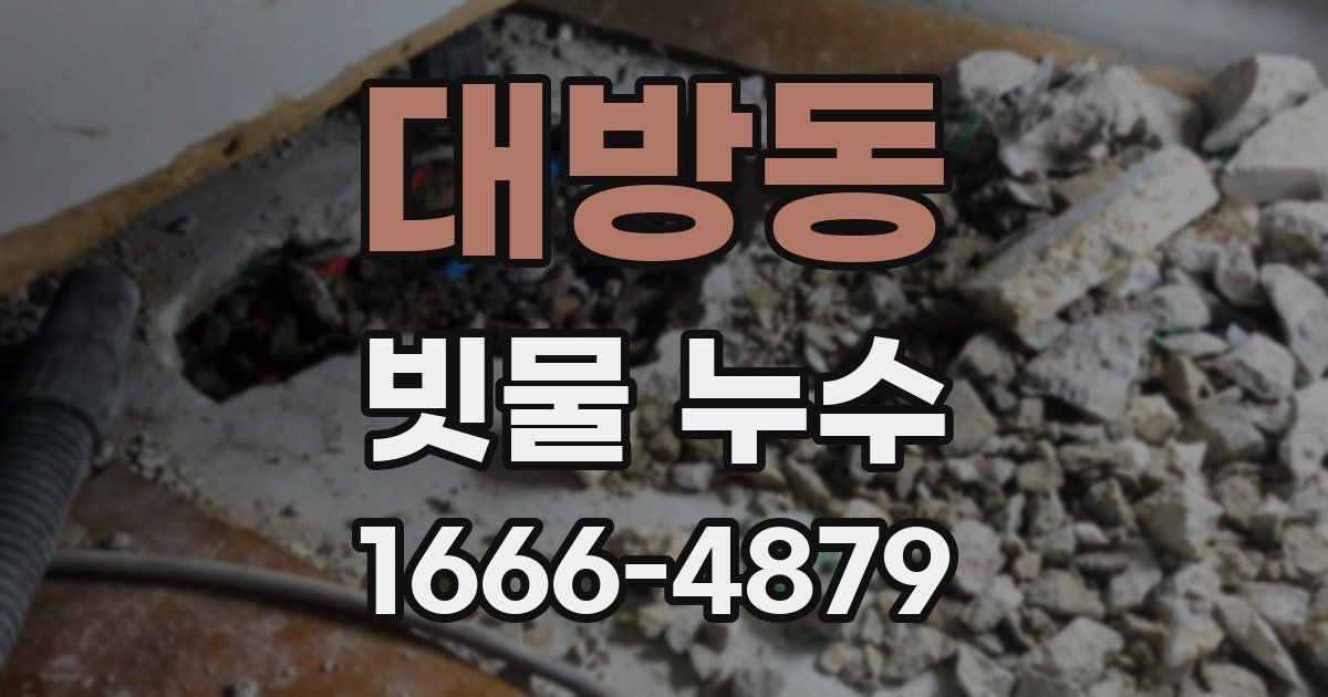 대방동 빗물 누수