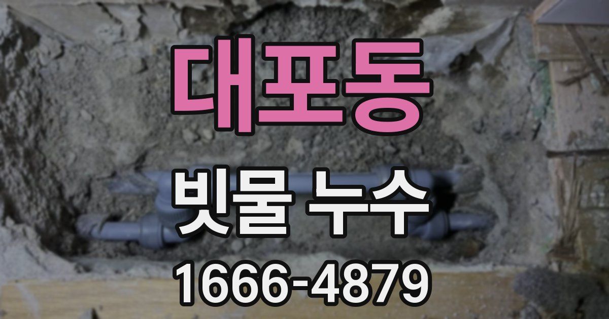 대포동 빗물 누수